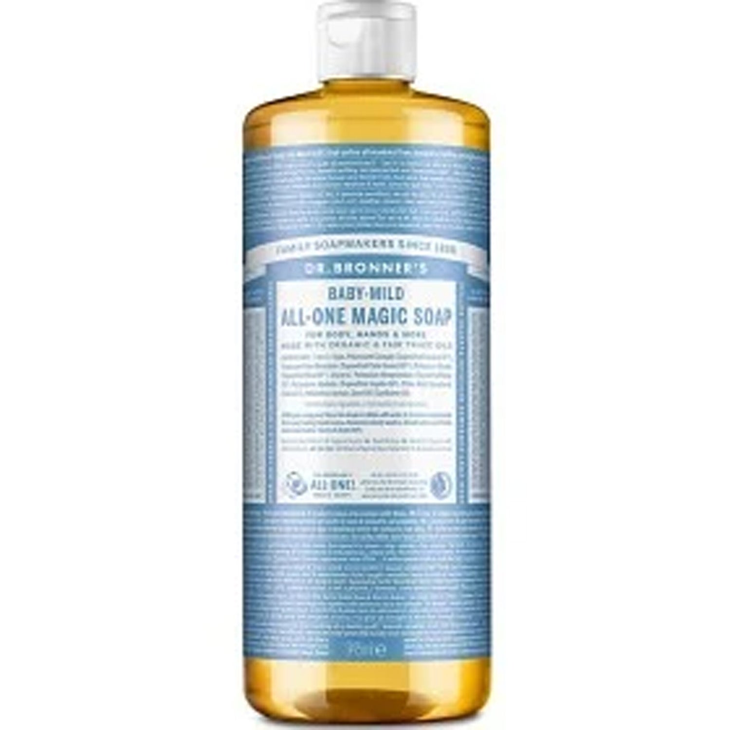 Dr. Bronner's Dr. Bronner's Pure Castile Liquid Soap Baby-Mild Unscented For Body, Hands & More - 945 ml parfym