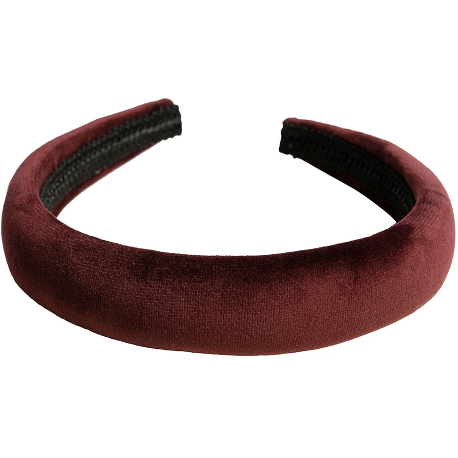 Velvet Hairband Broad Maroon