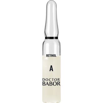 Doctor Babor Renewal Ampoule Serum Concentrate 7x2 ml triple retinol serum i ljusgrå box med en präglad ampullsiluett.