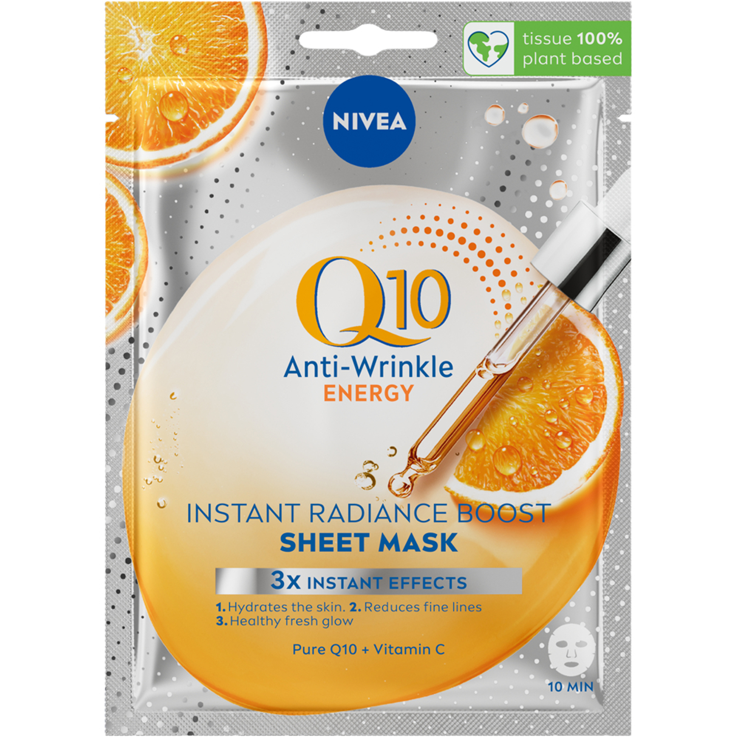 Q10 Energy Sheet Mask, Nivea C-vitamin