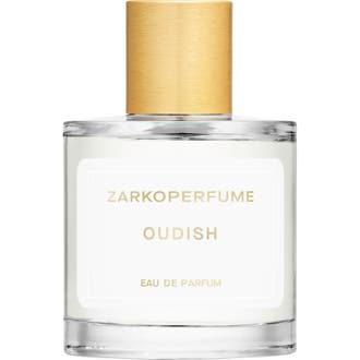 Zarkoperfume Oud'ish 100 ml elegant oud parfym i stilren glasflaska med vit etikett och guldkork