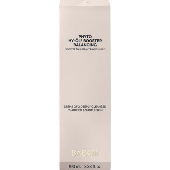 Babor Phyto HY-ÖL Booster Balancing 100 ml ansiktsrengöring i beige ytterförpackning som ger en klar hy