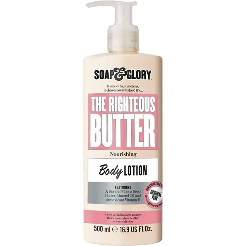 The Righteous Butter Body Lotion for Softer and Smoother Skin, 500 ml Soap & Glory Body Cream