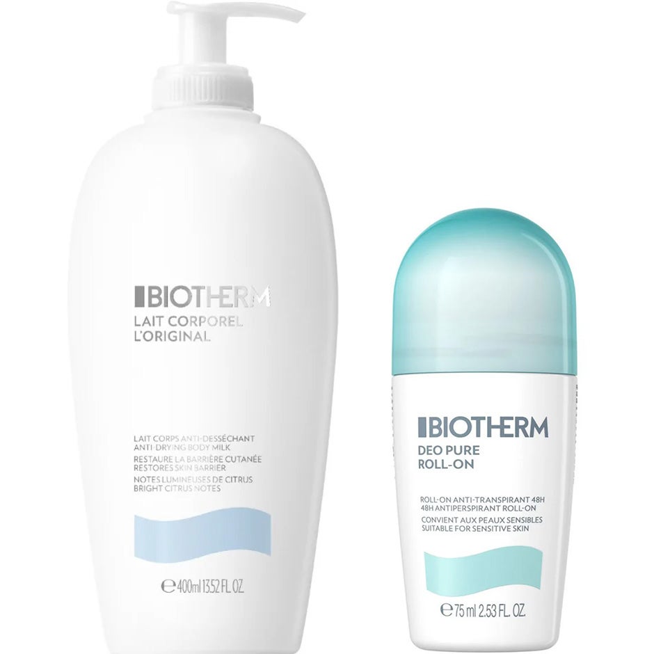 Biotherm Lait Corporel Deo Pure Body Lotion 400 ml Roll-On Deo 75 ml 475 ml