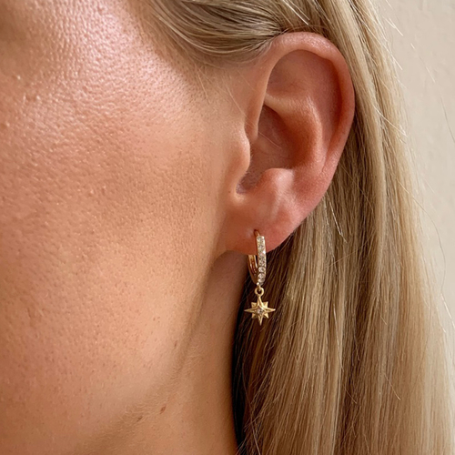Snö of Sweden Feliz Ring Stone Ear Gold/Celone Ear