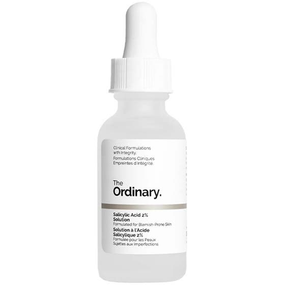 The Ordinary Salicylic Acid 2% Solution 30ml salicylsyra the ordinary mot orenheter i frostad flaska med pipett