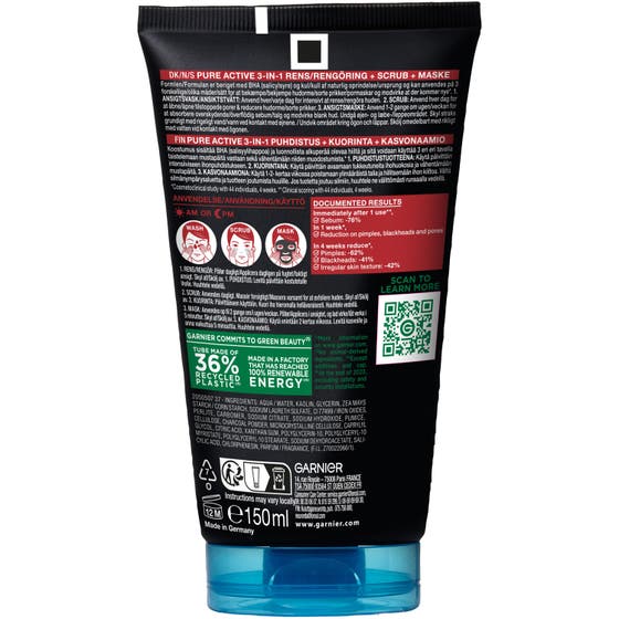 SkinActive Pure Active Intensive 3-in-1 Charcoal