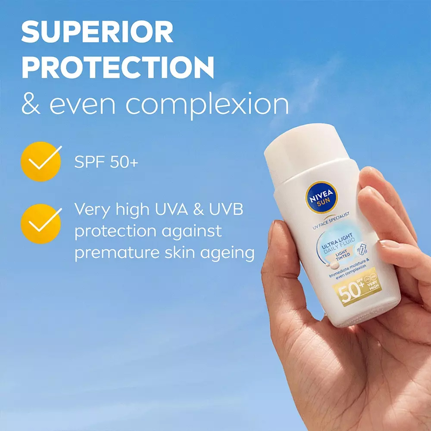 UV Face Ultra Fluid Light Tinted SPF50+