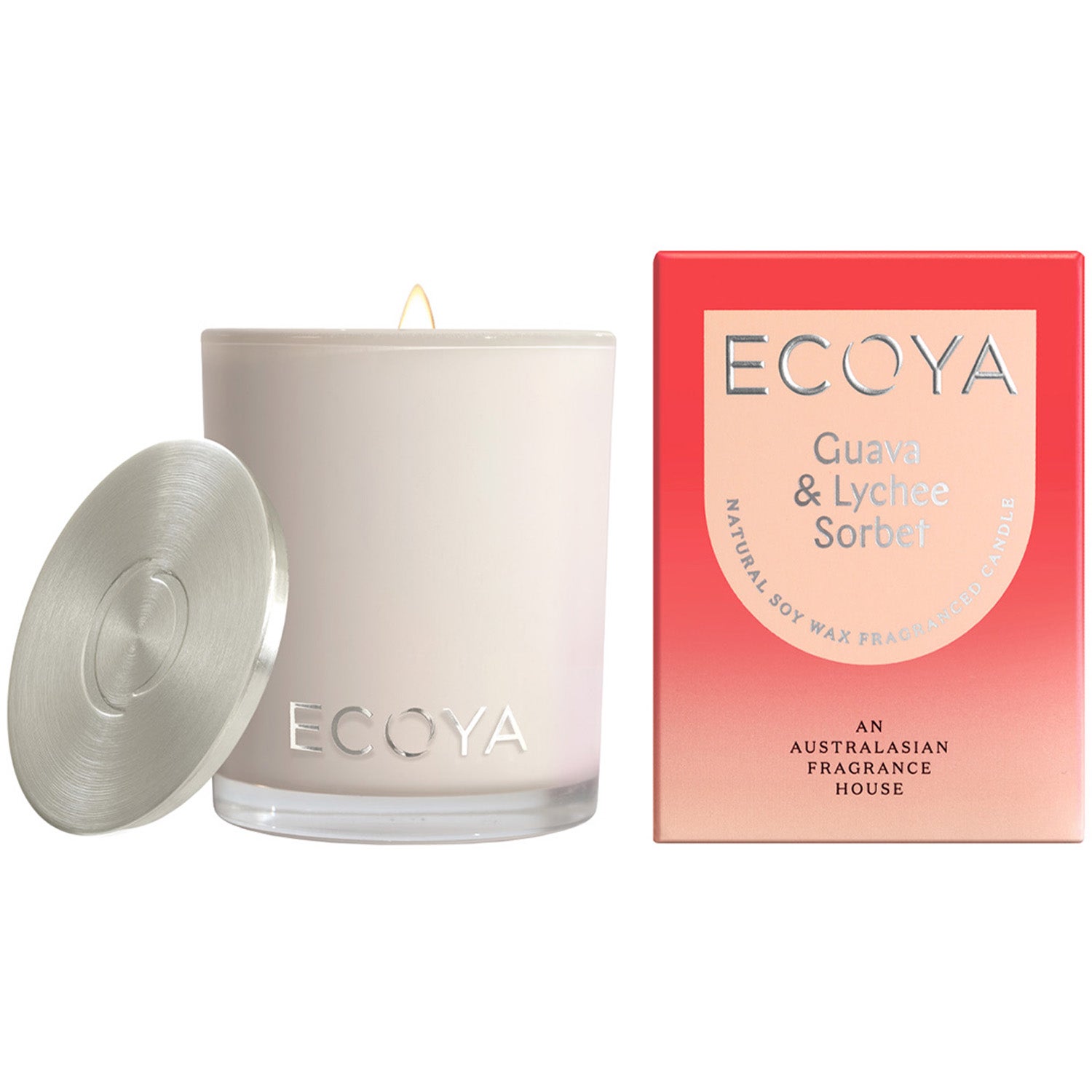 Ecoya Guava Lychee Candle 80 gr 25t brennetid