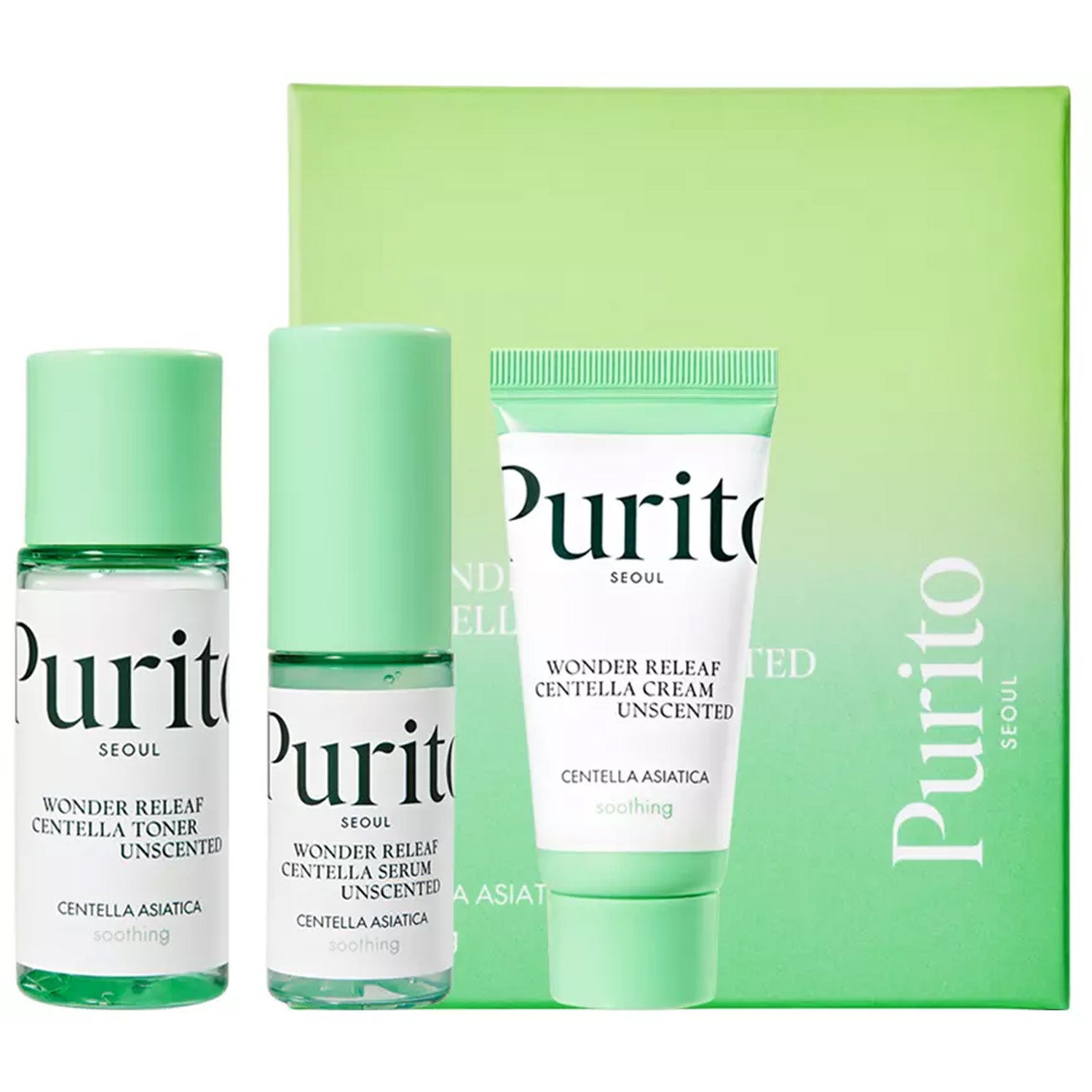 Purito Purito Wonder Releaf Centella Mini Kit Unscented 60 ml parfym