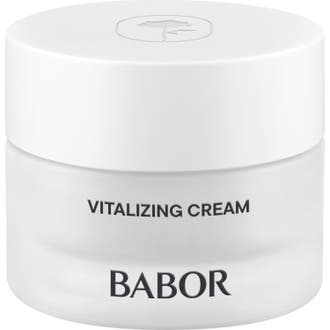 Babor Skinovage Vitalizing Cream 50 ml vitaliserande anti-age kräm i frostad glasburk som främjar naturlig hudförnyelse.