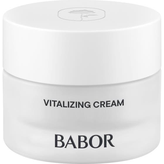 Babor Skinovage Vitalizing Cream 50 ml vitaliserande anti-age kräm i frostad glasburk som främjar naturlig hudförnyelse.
