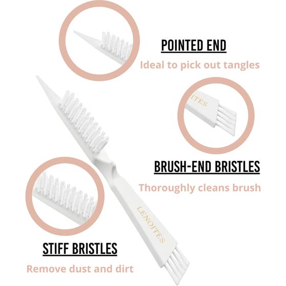 Wild Boar Hair Brush with Cleaning Tool