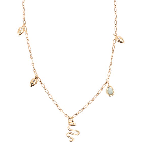 Mysterious Garden Necklace Gold