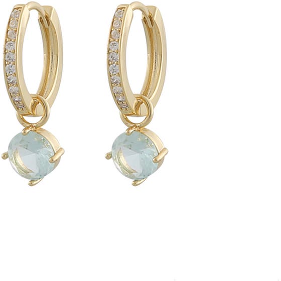 Rola round ring ear gold/mint