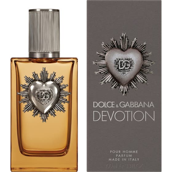 Dolce & Gabbana Devotion Pour Homme Parfum 100 ml herrparfym i glasflaska med ett ikoniskt silverhjärta
