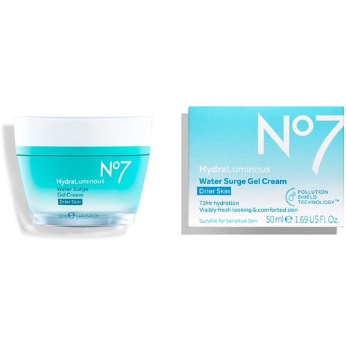 No7 Hydraluminous Water Surge Gel Cream for Dry Skin, Hydration