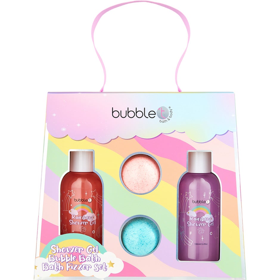 Rainbow Mixed Set, 420 ml BubbleT Badskum & Badsalt