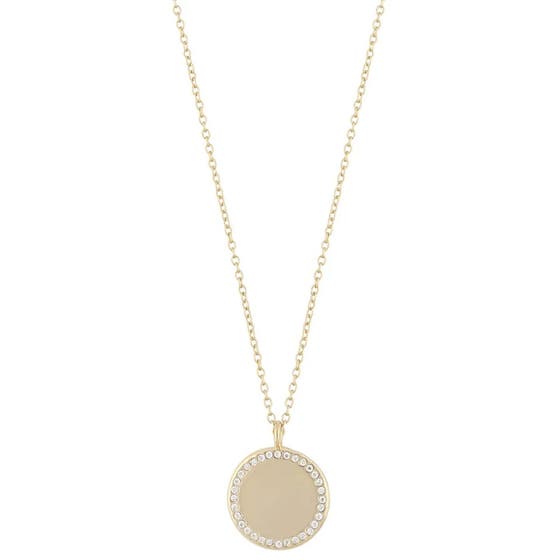 Nine pendant neck 42 gold/clear