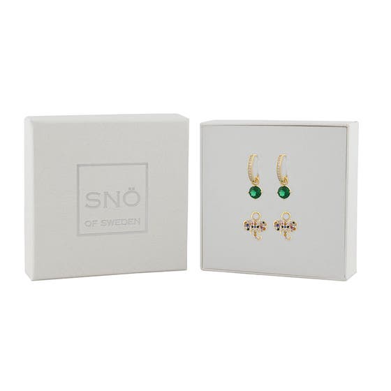 Mix set elephant gold/mix green