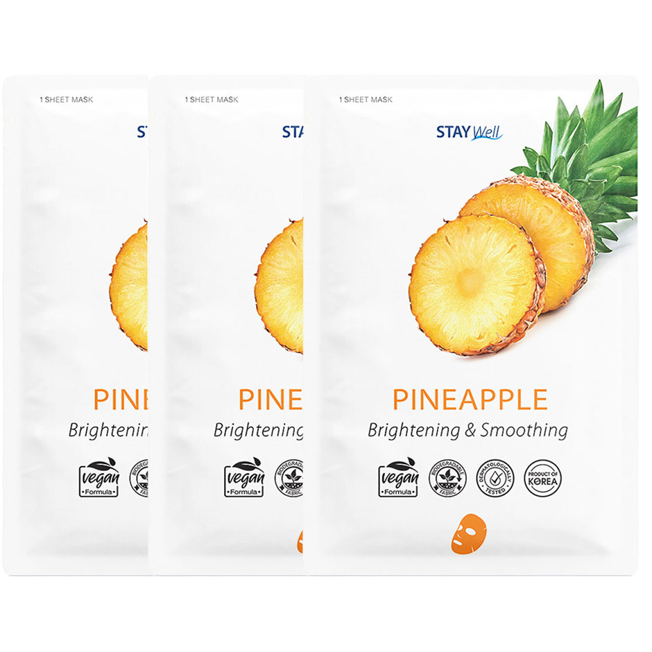 Vegan Sheet Mask Pineapple, Stay Well Sheet Masks
