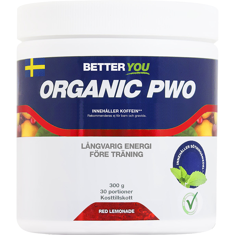 Organic PWO Red lemonad, 300 g Better You Kosttillskott