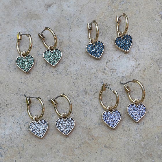 Fizzy Color Heart Creol Gold Violet