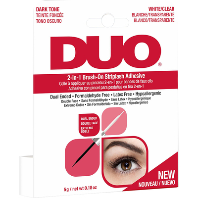 Andrea DUO 2-in-1 Brush-On Adhesive Clear & Dark