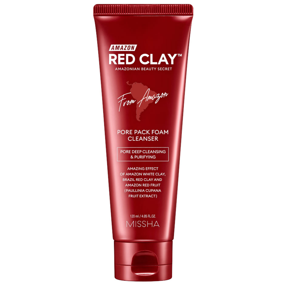 Amazon Red Clay™ Pore Pack Foam Cleanser, 120 ml MISSHA Ansiktsrengöring