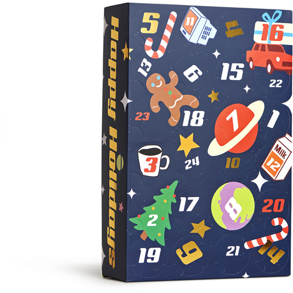 24-Pack Happy Holidays Socks Gift Set