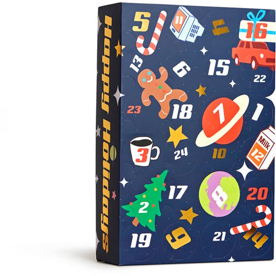 24-Pack Happy Holidays Socks Gift Set