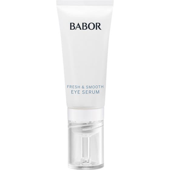 Babor Fresh & Smooth Eye Serum 15 ml babor ögonserum i vit tub med genomskinlig applikator för piggare blick
