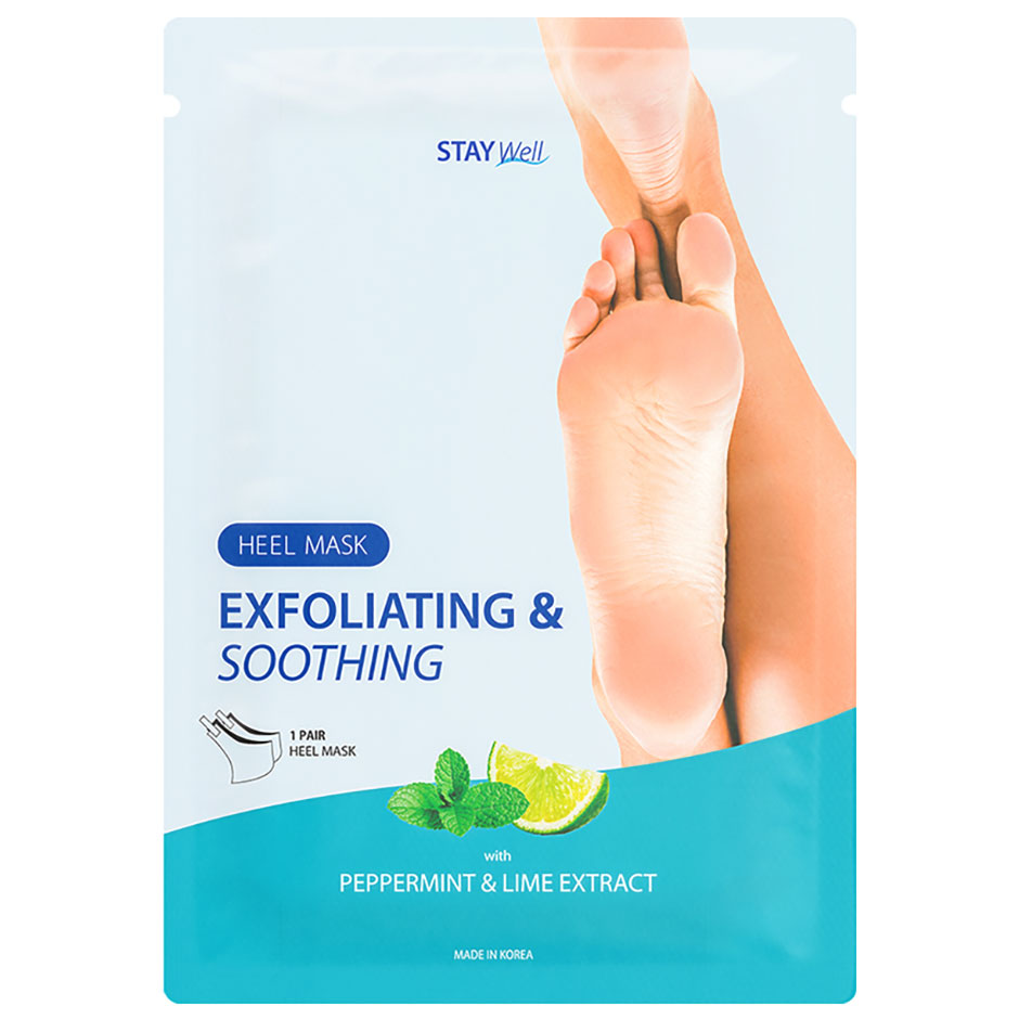 Exfoliating & Soothing Heel Mask Peppermint & Lime,  Stay Well Fotfil & Tillbehör