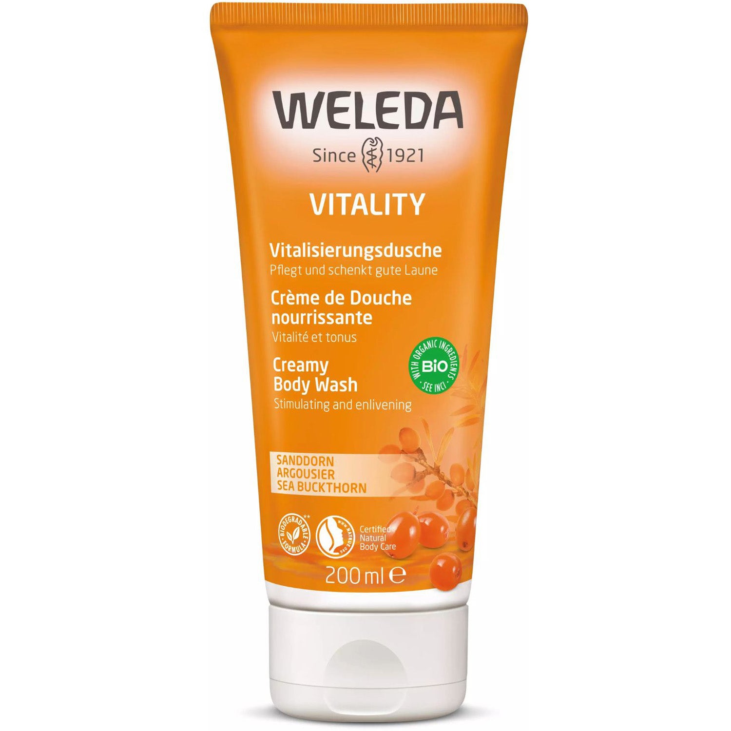Weleda Sea Buckthorn Creamy Body Wash - 200 ml