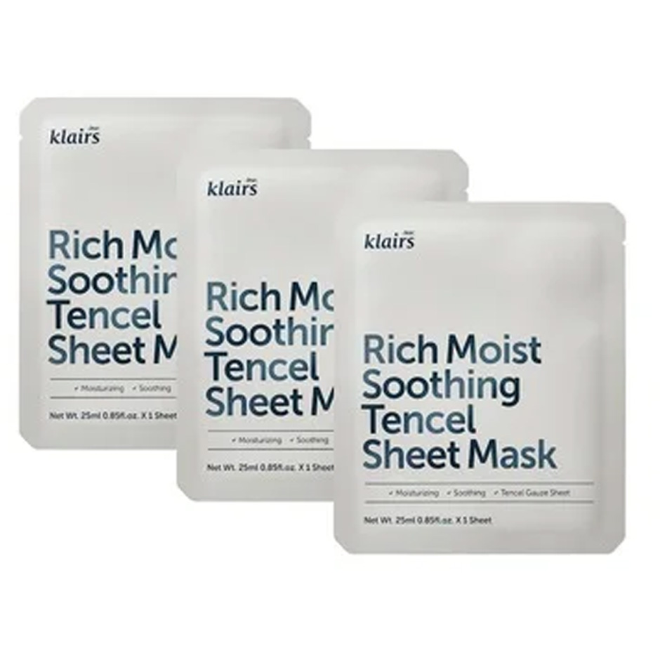 Klairs Rich Moist soothing sheet mask, Klairs Sheet Masks