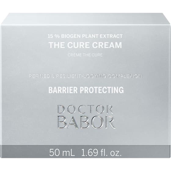Babor DOC The Cure Cream 50 ml ansiktskräm för anti-aging reparation visar ny och gammal silverburk.