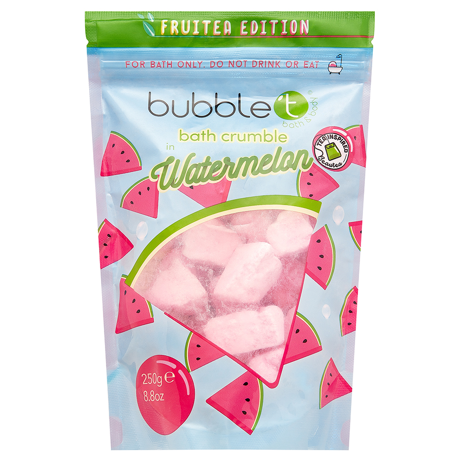 Fruitea Watermelon Bath Crumble, 250 g BubbleT Badskum & Badsalt