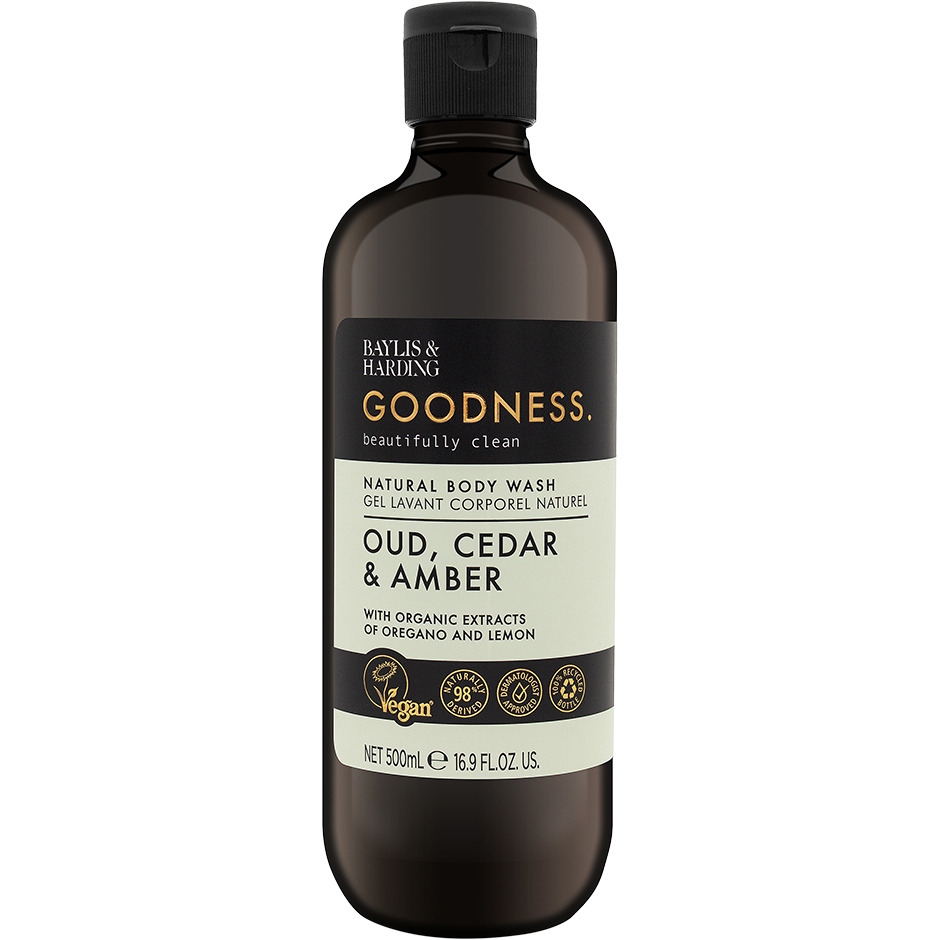 Goodness Oud, Cedar & Amber Body Wash