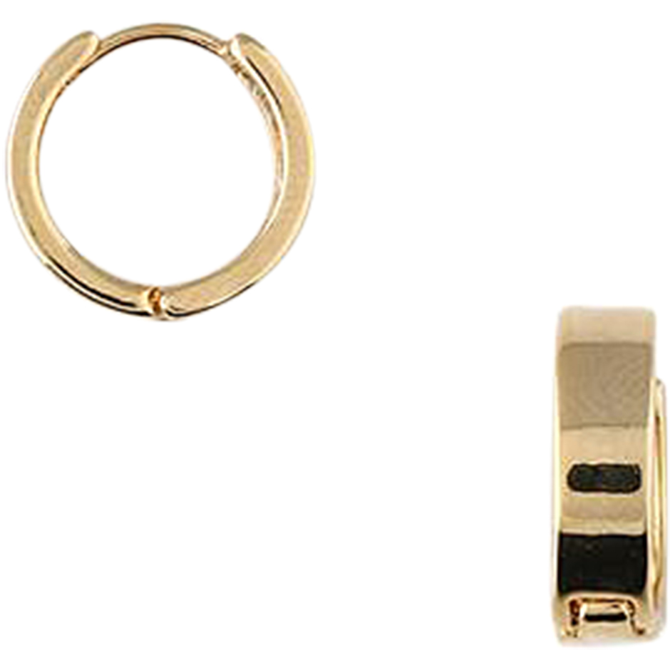 Chunky Metal Huggie Hoops Earrings