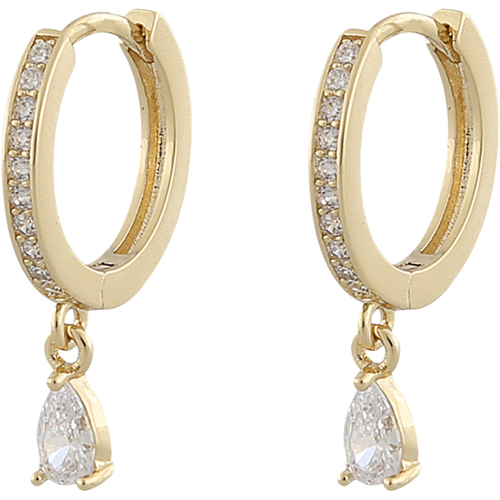 Camille Drop Ring Ear Gold/Clear