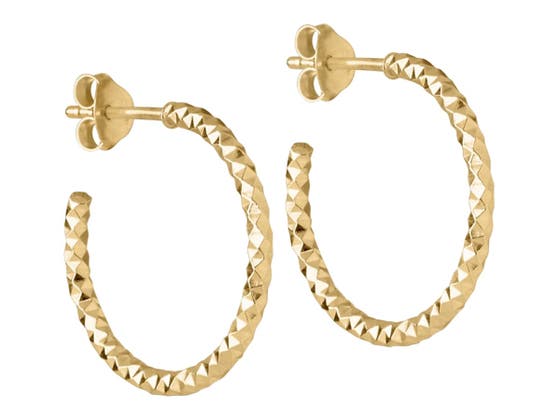 Diamond Cut Small Hoops