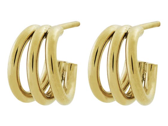 Echo Earrings Small Gold