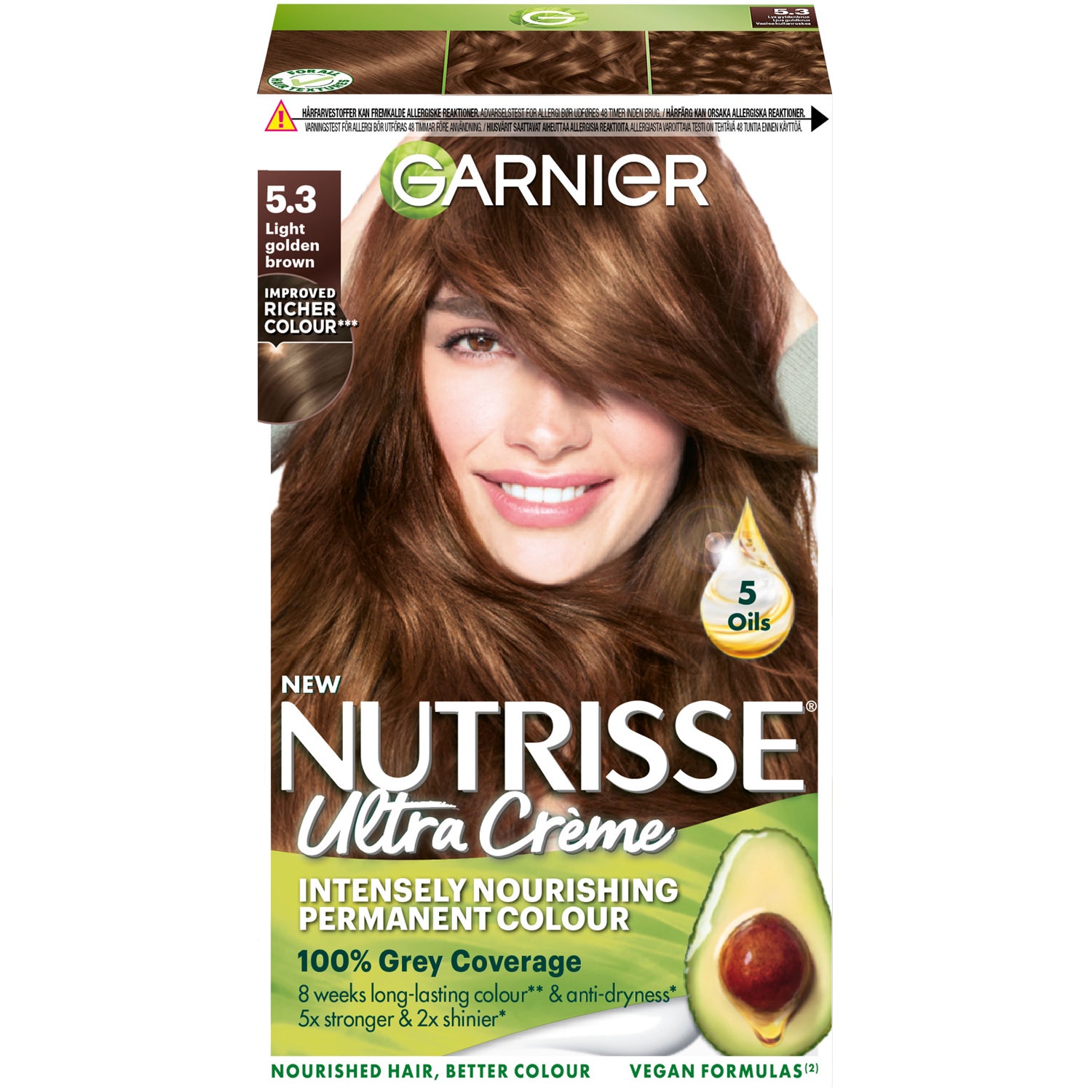 Garnier Nutrisse Cream 5.3/53 Light Golden Brown - 1 pcs