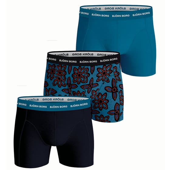 Xmas Cotton Stretch Boxer 3p