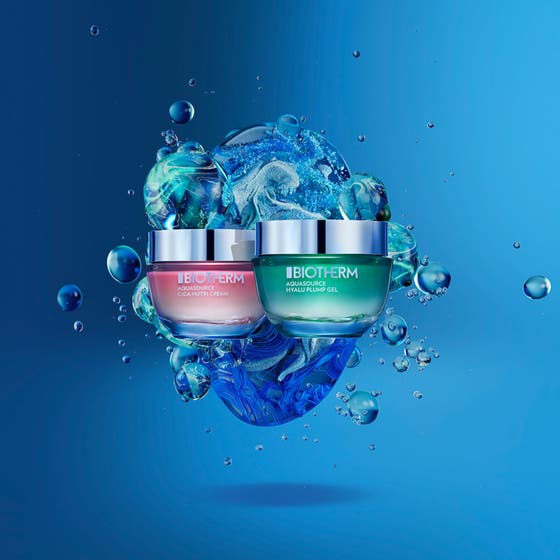 Biotherm Aquasource Cica Nutri 50 ml fuktgivande ansiktskräm med cica i rosa glasburk som steg 3 i Recharging Program