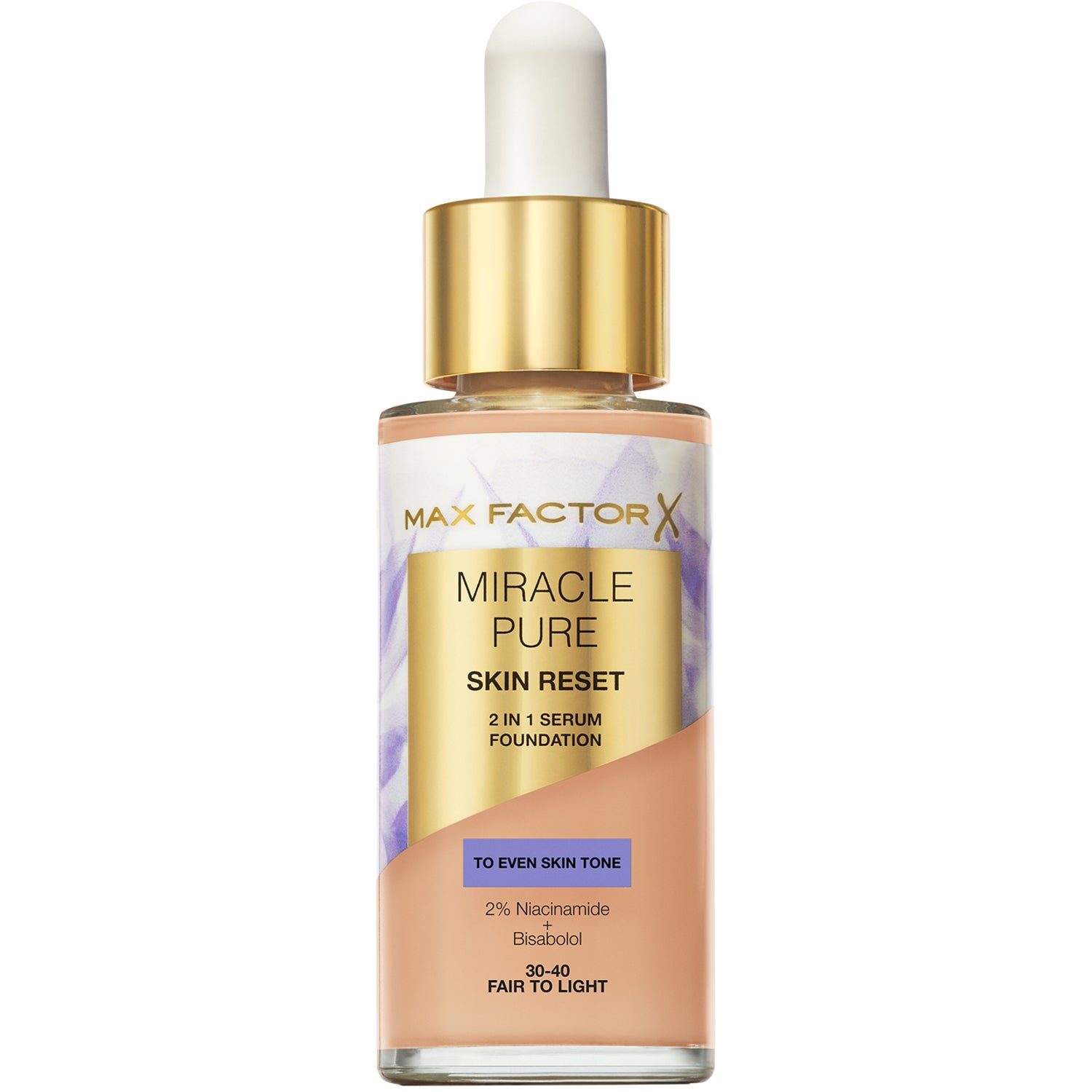 Max Factor Miracle Pure 2In1 Skin Reset Serum Foundation 02 Fair to light - 30 ml