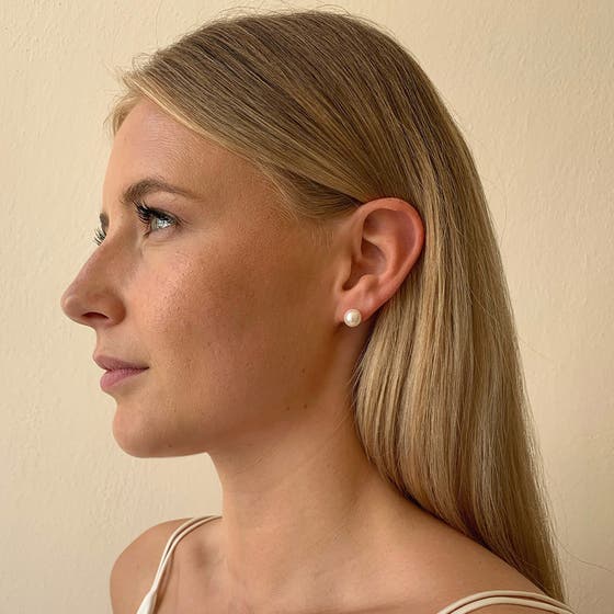 Snö Laney pearl ear white 8 mm