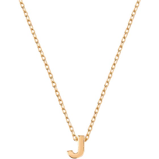 Gold Plated Initial J Necklace Giftbox