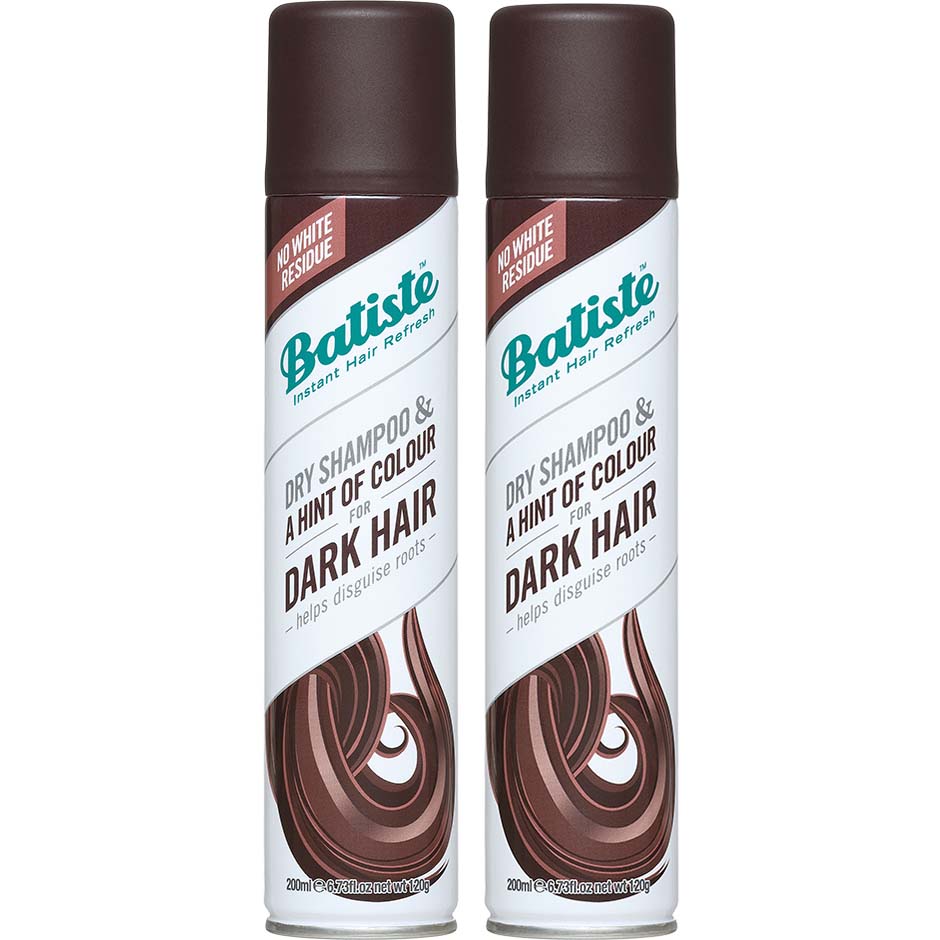 Batiste Dry Shampoo Dark Deep Brown Duo 2 x Dry Shampoo 200ml 400 ml