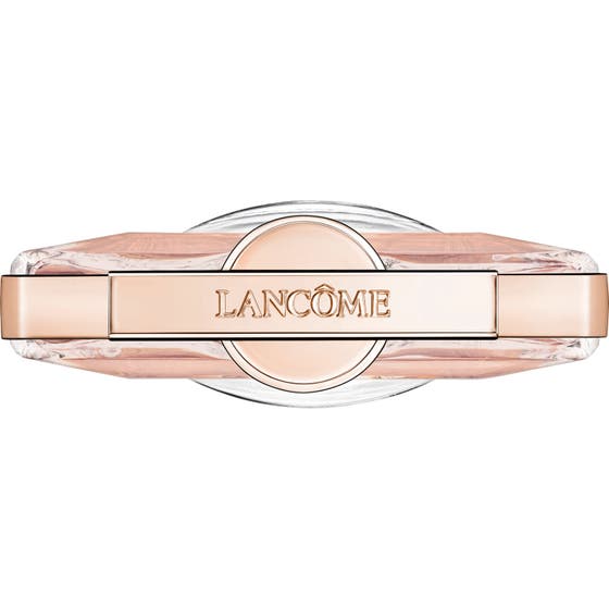 Lancôme Idôle 50 ml blommig elegant parfym med unik tunn glasflaska och roséguldfärgad topp sedd ovanifrån